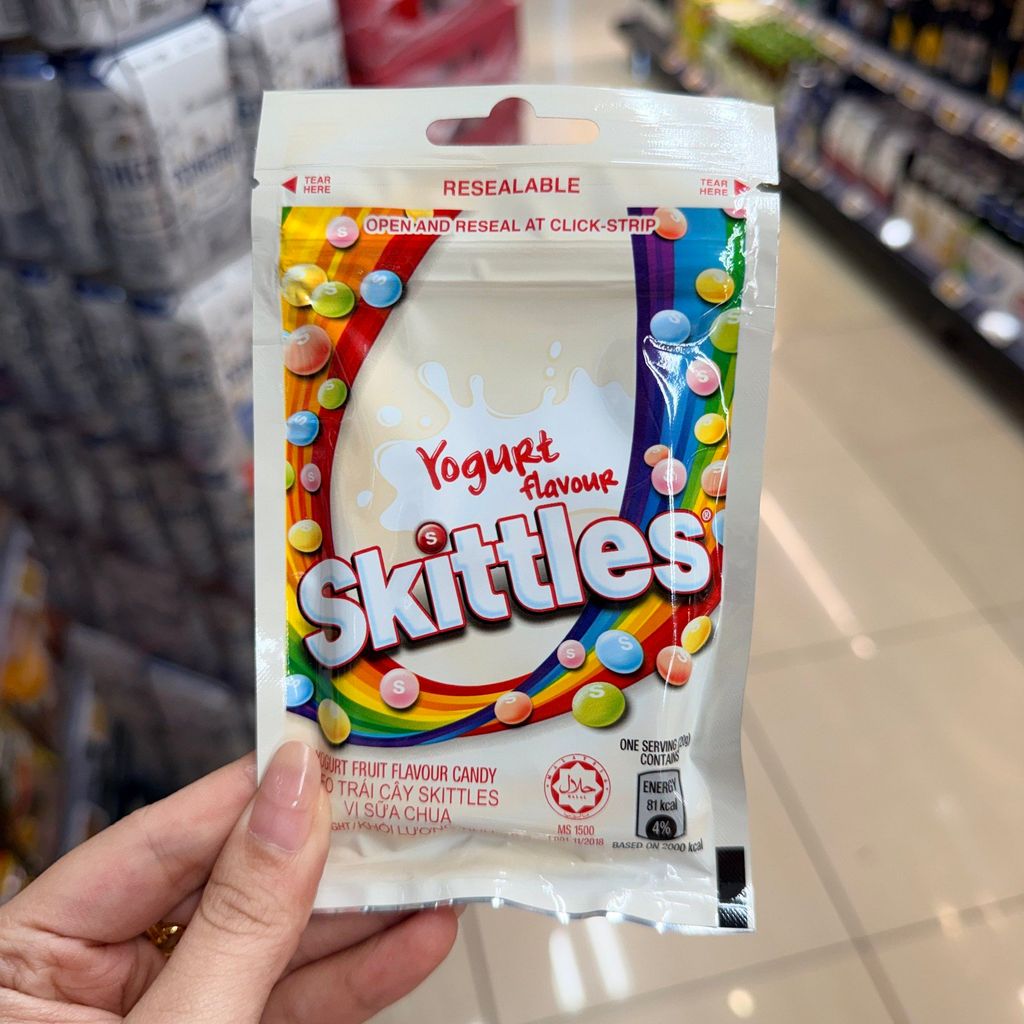 ฮ่องกง Daigou Skittles Skittles Skittles Sour Flavour/โยเกิร์ต/รสดั้งเดิมผลไม้ Marshmallow นําเข้า I