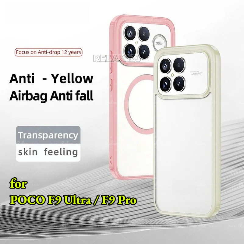 สําหรับ POCO F9 Pro 5G แม่เหล็กคริสตัล Matte PC สําหรับ POCO F9 Ultra F9Pro F9Ultra F 9 Pro F9 Ultra