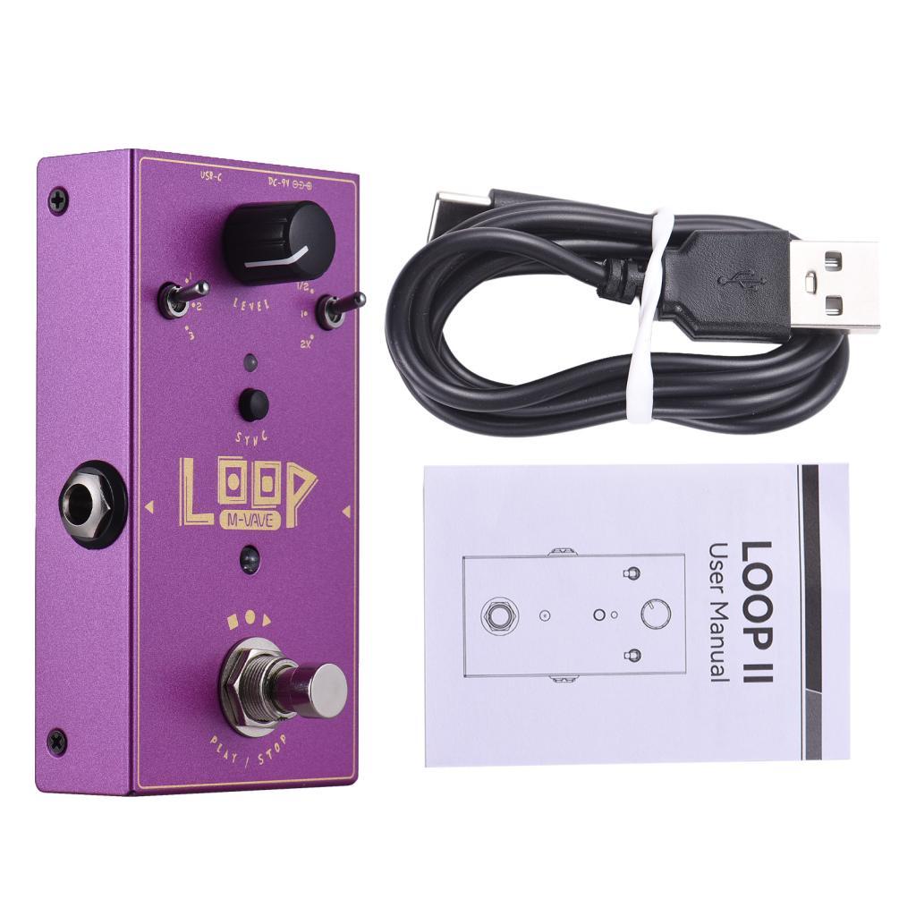 กีตาร์ LOOP Effector การบันทึกเอฟเฟกต์เหยียบ 3 ความเร็วเกียร์ TRACK Storage 11 นาที USB-C นำเข้า/ส่ง