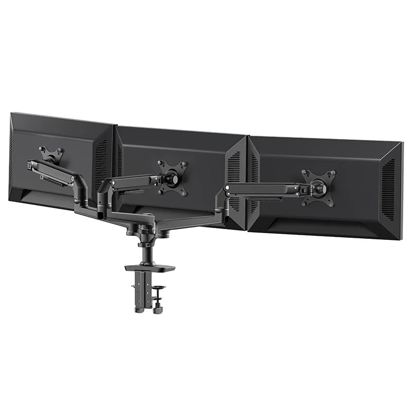 1ABU ราคาส่ง Triple Monitor Mount Arm Bracket สําหรับที่มีประสิทธิภาพ Multi-Screen Monitor Arm Deskt