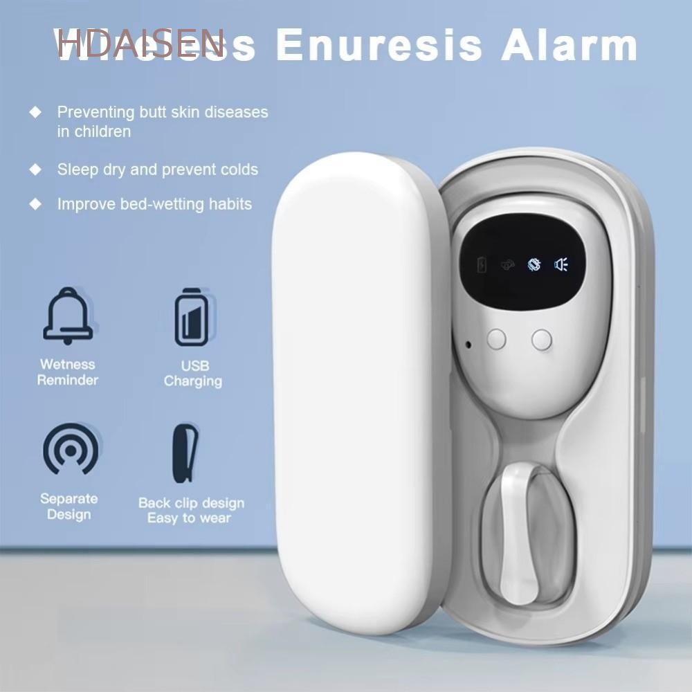 HDAISEN เตียง Wetting Enures Alarm, ความไวสูง USB ชาร์จ Bedwetting Alarm, ไร้สายแบบพกพาอัจฉริยะ Sens