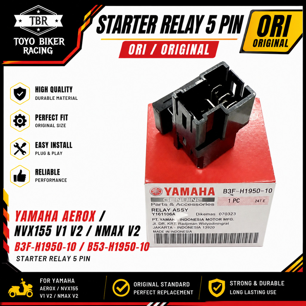 Aerox NVX155 NVX 155 V1 V2 Nmax V2 รีเลย์สตาร์ท 5 Pin Comp Power Relay Assy B3F-H190-10 / B53-H1950-