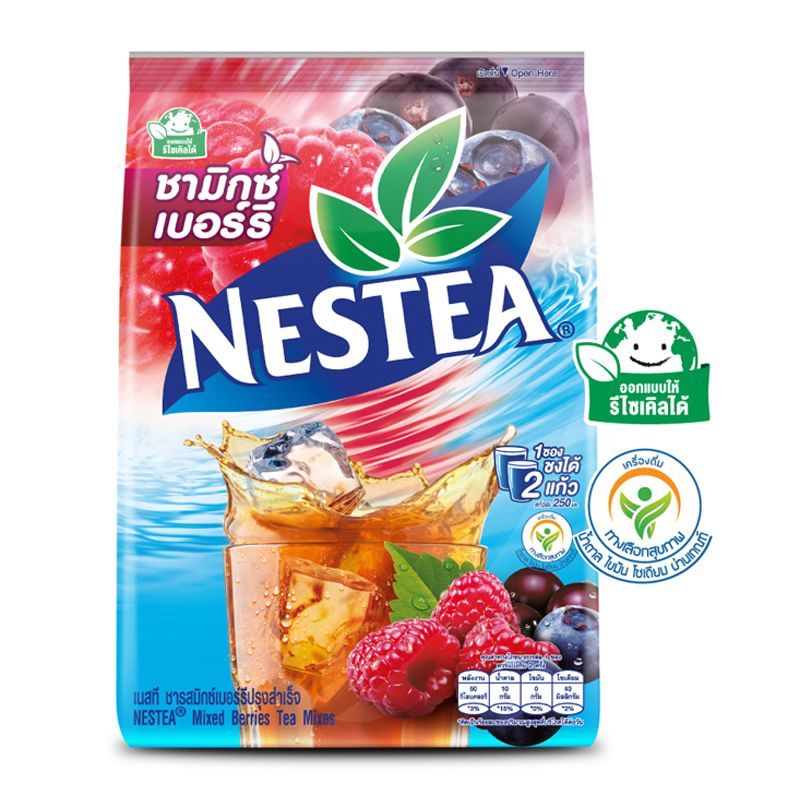 เนสทีชารสมิกซ์เบอร์รี่ปรุงสำเร็จ 12.5กรัม แพค 18ซอง Nestea Mixed BerriesTea12.5X18 [หมายเลขบาร์โค้ด 8850127006766]
