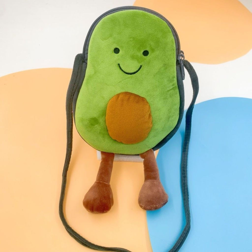 Cartoon Heart Student Series Cute Double-Layer Solar Energy Plush New Crossbody Bag Penguin12y Girl'