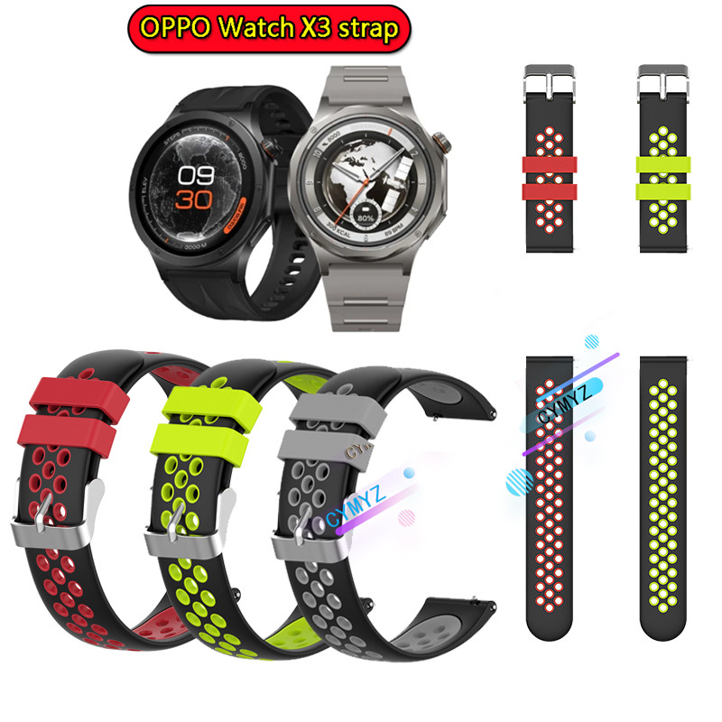 OPPO Watch X3 strap สายซิลิโคน OPPO Watch X3 Smart watch Strap สายนาฬิกา สายรัดข้อมือกีฬา