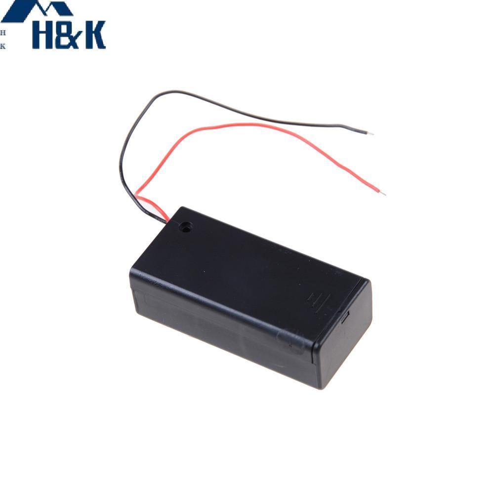 [H&K] ที่วางแบตเตอรี่ 9v 1 ชิ้นพร้อมสวิตช์เปิด/ปิด 9 โวลต์กล่อง Pa Power Toggle {th}