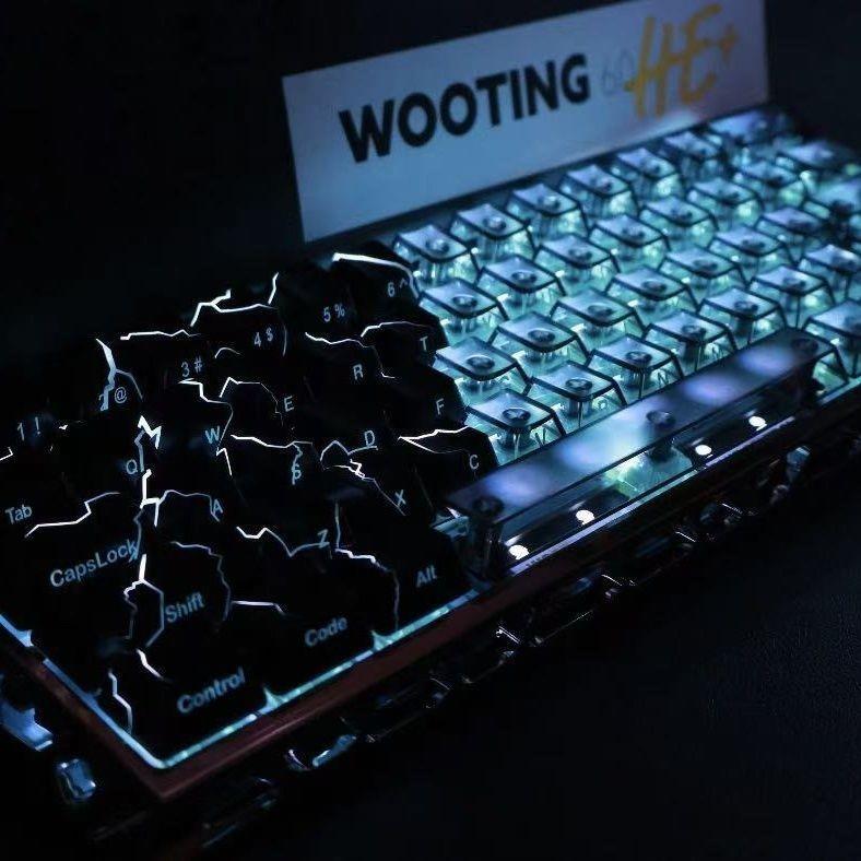 Fire XVX Lightning รูปแบบ 2.0 Keycap IMD Craft Side แกะสลักรูปแบบโปร่งใสแกนแม่เหล็กคีย์บอร์ดหมวก woo