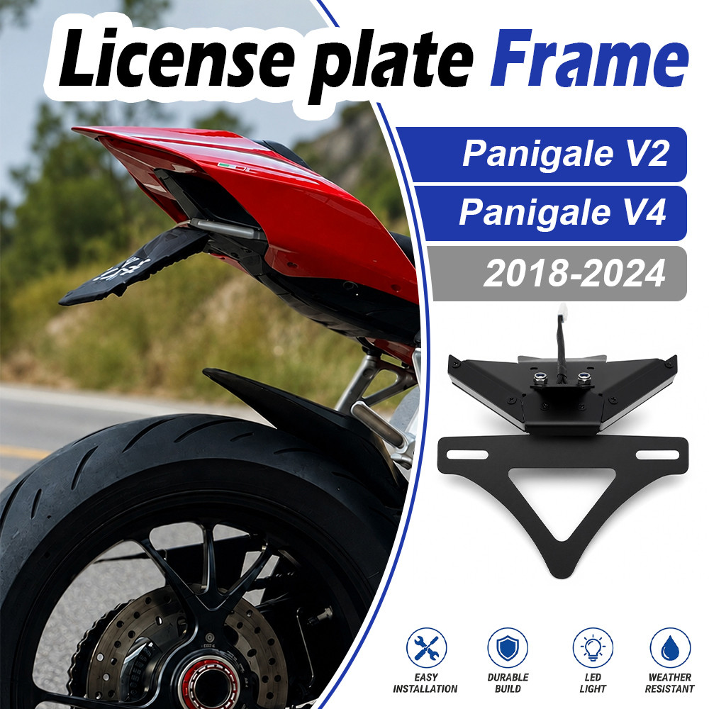 สําหรับ Ducati Panigale V4 V4S 2018-2024 ด้านหลังจํานวนแผ่นผู้ถือป้ายทะเบียนไฟท้ายสําหรับ Panigale V