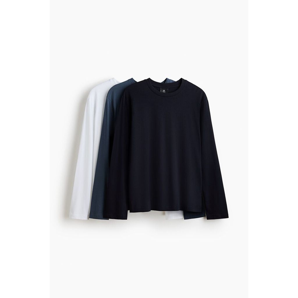 H&M(เอชแอนด์เอ็ม) เสื้อผ้ายืดทรงพอดีตัวแพ็ก 3 ตัว ผู้ชาย 0890930_10