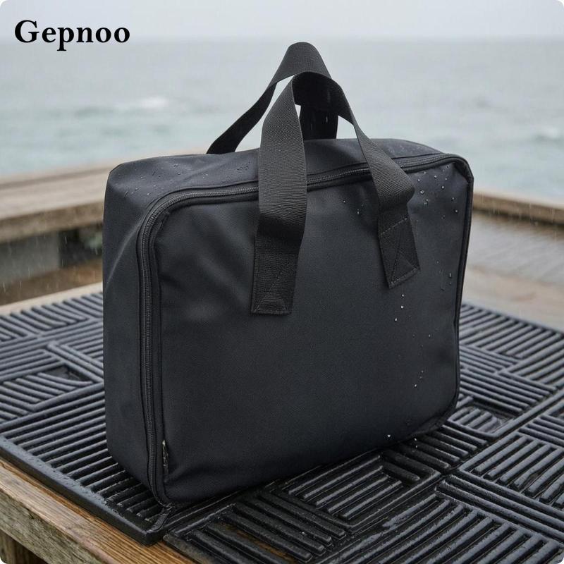 Gepnoo Scuba Regulator Storage Bag ซิปปิด Scuba Regulator Bag สีดําทนต่อการสึกหรอ