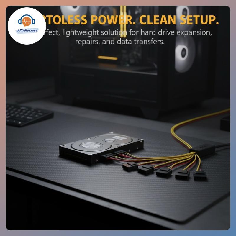 AFl Stable DC 5525 ถึง SATA IDE สายไฟ 12V 4Pin Molex สําหรับ HDD การเชื่อมต่ออย่างรวดเร็วใน IT Servi