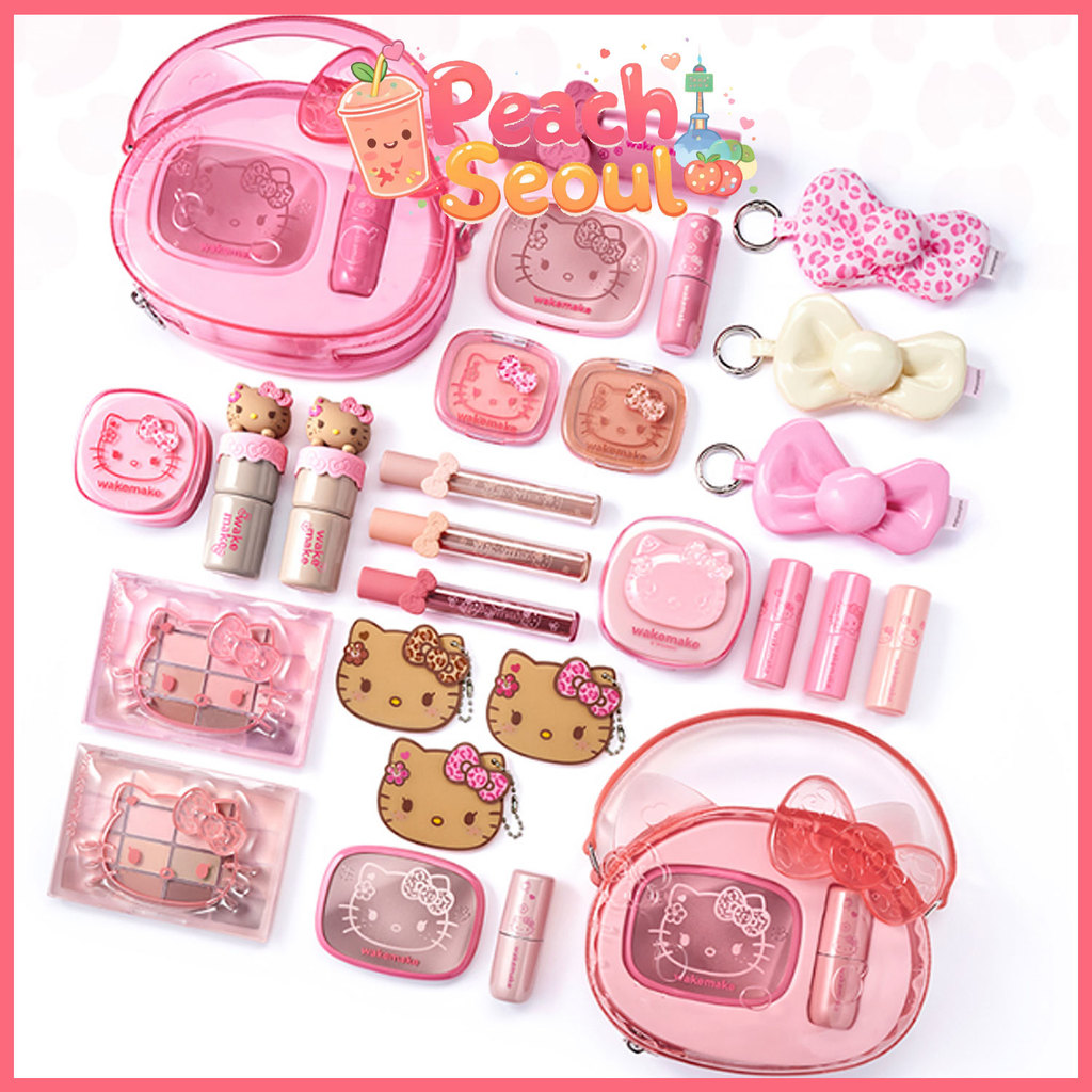[WAKEMAKE X Hello Kitty] Soft Eye Palette/Cover Cushion/Blur Cheek/Blur Tint/Glow Stick/Powder/Blusher/Make Fixer_จากเกาหลี