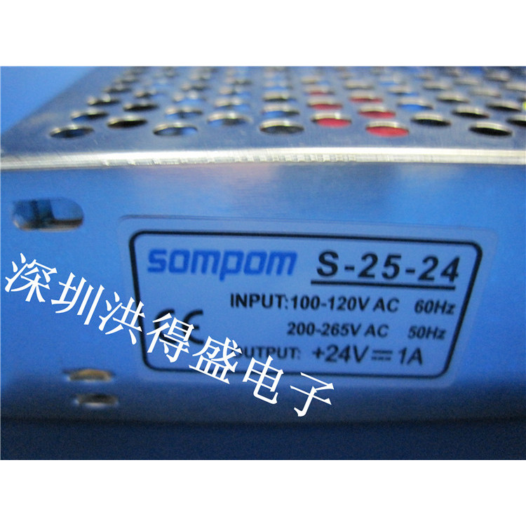 SOMPOM S-25-24 24V1A Switching Power Supply Monitoring Power Supply หม้อแปลงไฟฟ้ารักษาความปลอดภัย