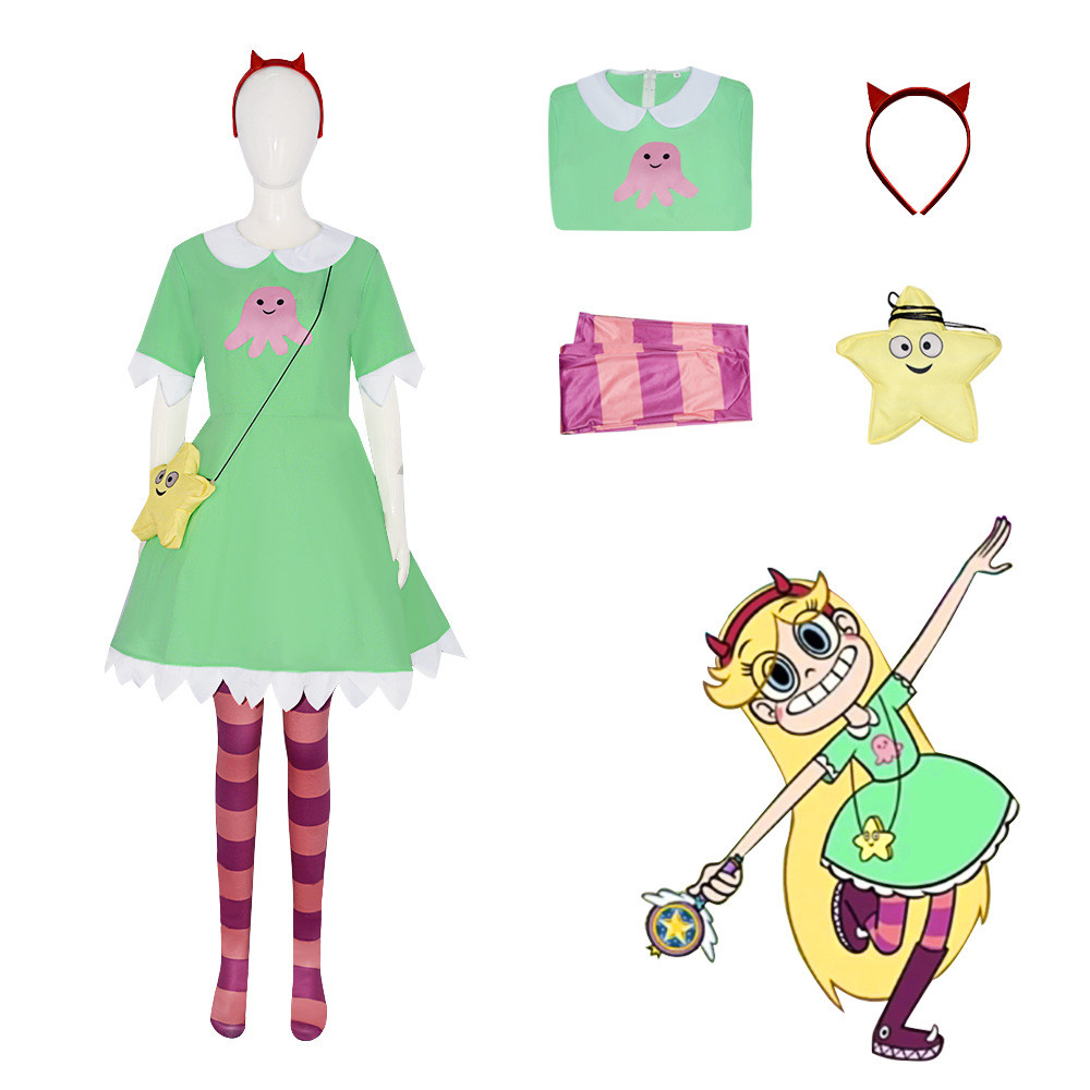 Miao Ni Kingdom Star Butterfly Princess เสื้อผ้าผู้หญิงคอสเพลย์เครื่องแต่งกาย Star vs. the Forces of