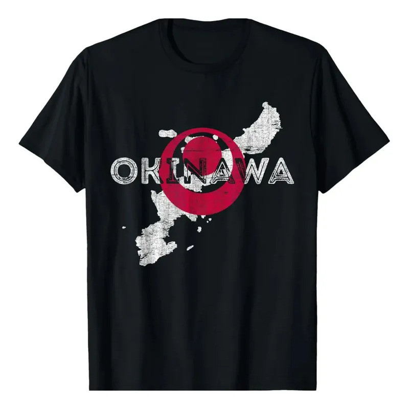 Okinawa Map And Flag - เสื้อยืดของที่ระลึก