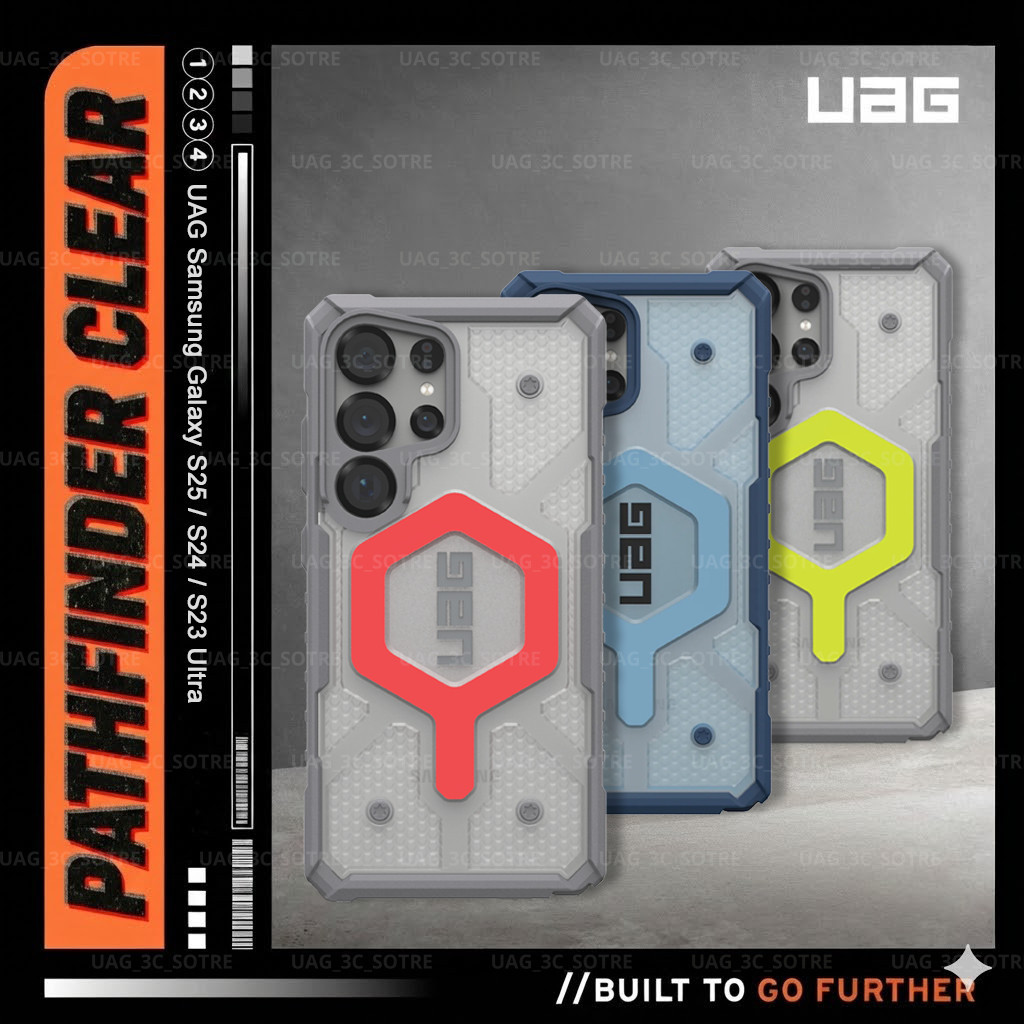 UAG เคสสำหรับ Galaxy S25 Ultra /S24 Ultra /S23 Ultra รุ่น Pathfinder Clear Magnetic