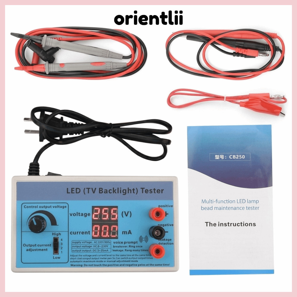 ORIENTLIIY LED TV Backlight Tester, ความสว่างสูงมัลติฟังก์ชั่ Backlight Strip Tester, ปลั๊ก 110V 0-2