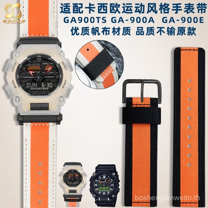 HBYC [อุปกรณ์เสริมเท่านั้นไม่รวมนาฬิกา] เหมาะสําหรับนาฬิกาสปอร์ต 5637 GA-900/GA-900TS Sports Canvas 