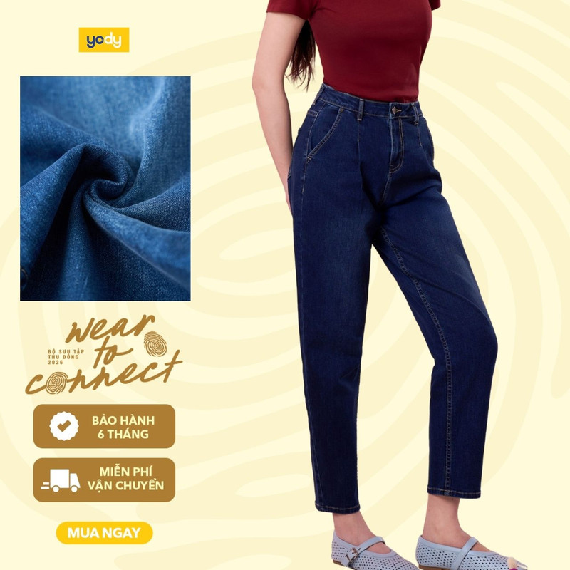 [Comfort Me-We collection] กางเกงยีนส์ยืดผู้หญิง YODY เอวสูง แฟลตสุดๆ WCJE26A002
