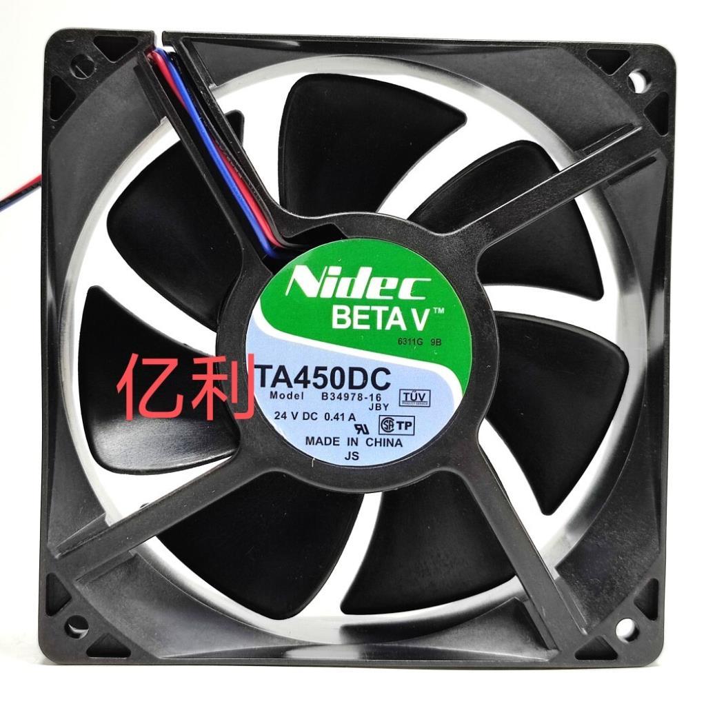 Nidec TA450 B34978-16 24V 0.41 12CM 12038 พัดลมระบายความร้อนอินเวอร์เตอร์