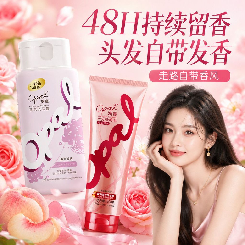 Opal Shampoo Nourishing Softening Moisturizing Shampoo กลิ่นหอมติดทนนาน Smoothing Frizz Fragrance Sh