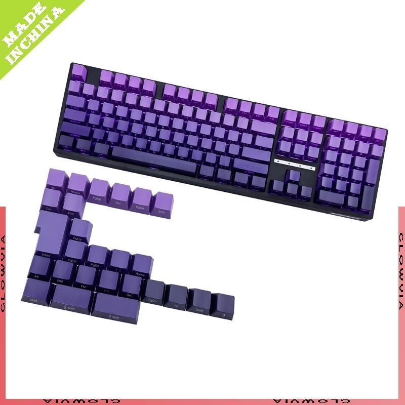 GLO 134Key Purplee Gradients Keycap Original ความสูงด้านข้างพิมพ์ Keycap สําหรับ 60 80 61 64 68 75