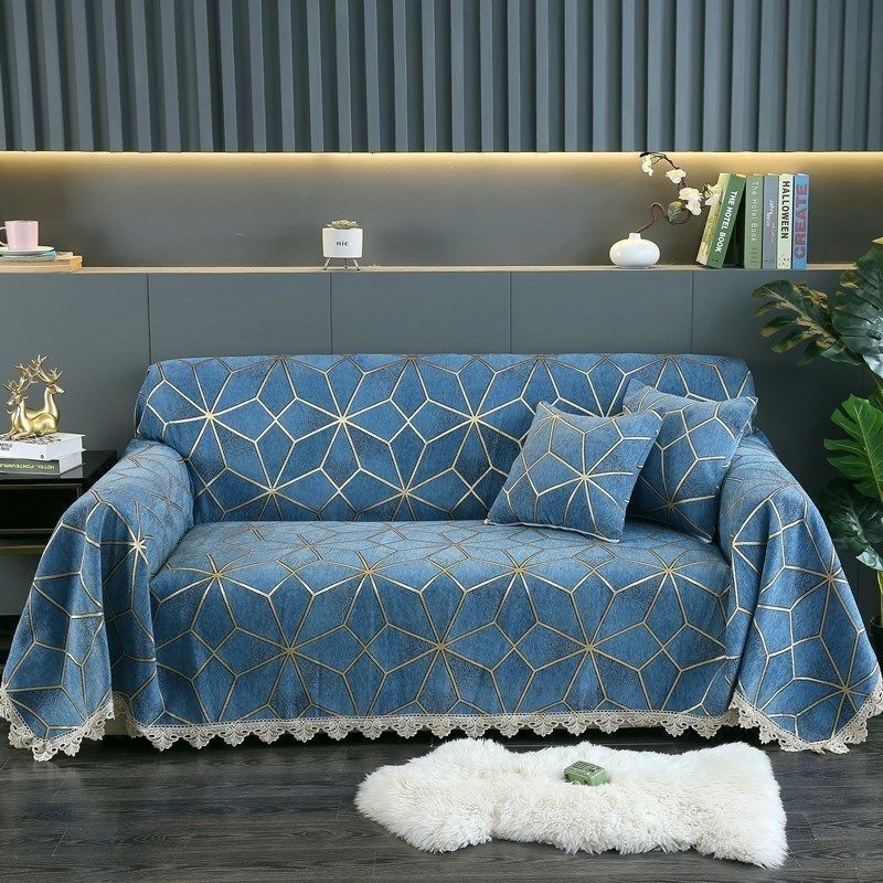 Thickened Chenille Sofa Cushion Four Seasons Universal Sofa Cover Anti Slip Nordic Simple Backrest T