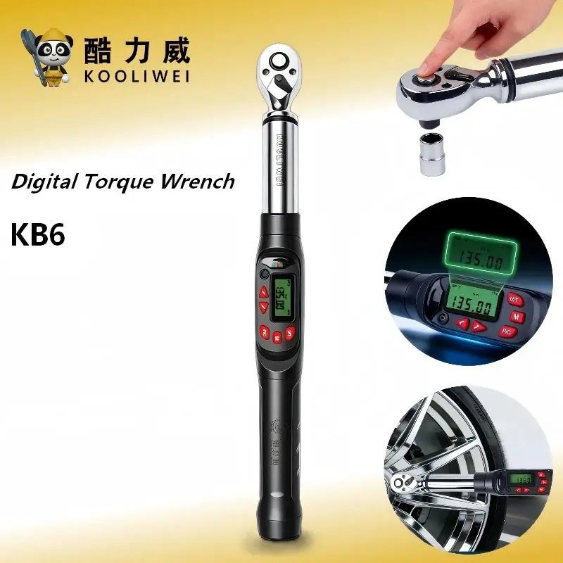 KOOLIWEI KB6 Series ประแจแรงบิดดิจิตอล 3/4" ไดรฟ์ ±2% 999Mem 25-1000N.m หลายช่วงสําหรับเครื่องจักร/ร