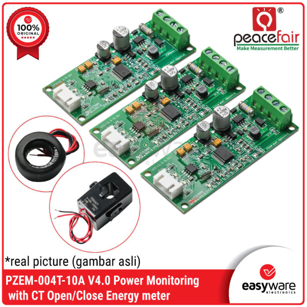 Peacefair PZEM-004 V4.0 PZEM 004T AC Power Energy Meter 10A 100A