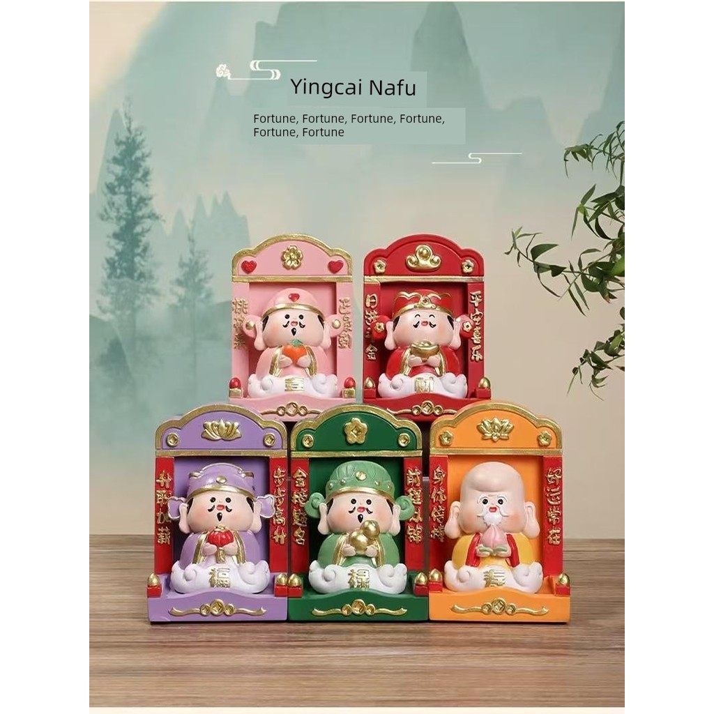 ตกแต่งโต๊ะทํางาน โต๊ะ Guochao Lucky Land Temple Gongtai Temple