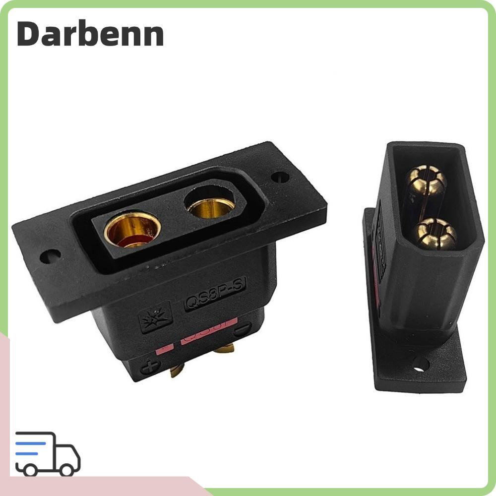 DARBEMY QS8-S Connector, ปลั๊กแบตเตอรี่ QS8P-S กําลังสูง, ชุบสีดําทอง QS8-S MF ปลั๊กชุดสําหรับ RC รุ