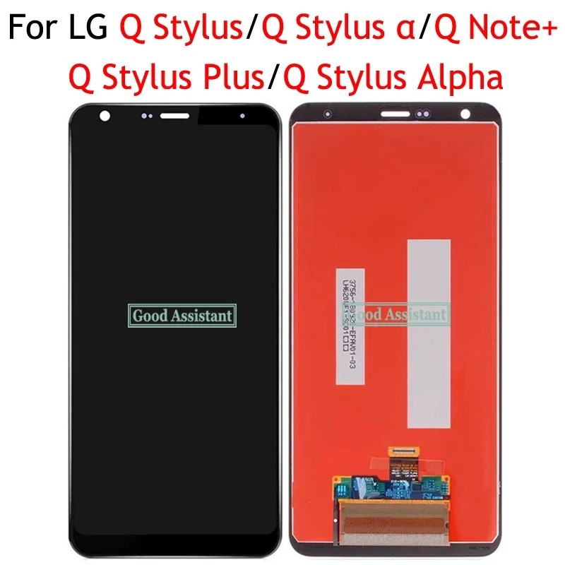 สีดํา 6.2 "สําหรับ LG Q Stylus / α / Plus / Alpha / Q Note+ Q710 Q710E Q710FG Q710GX จอแสดงผล LCD To