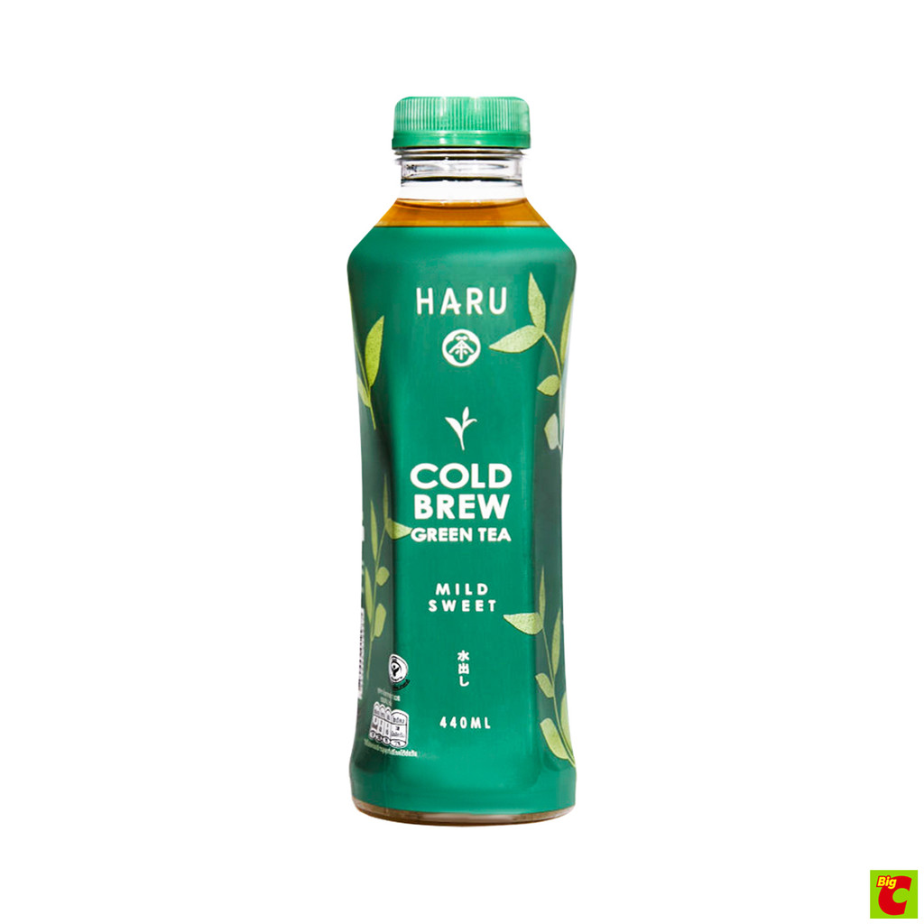 ฮารุ ชาเขียวสกัดเย็น หวานน้อย 440 มล.
