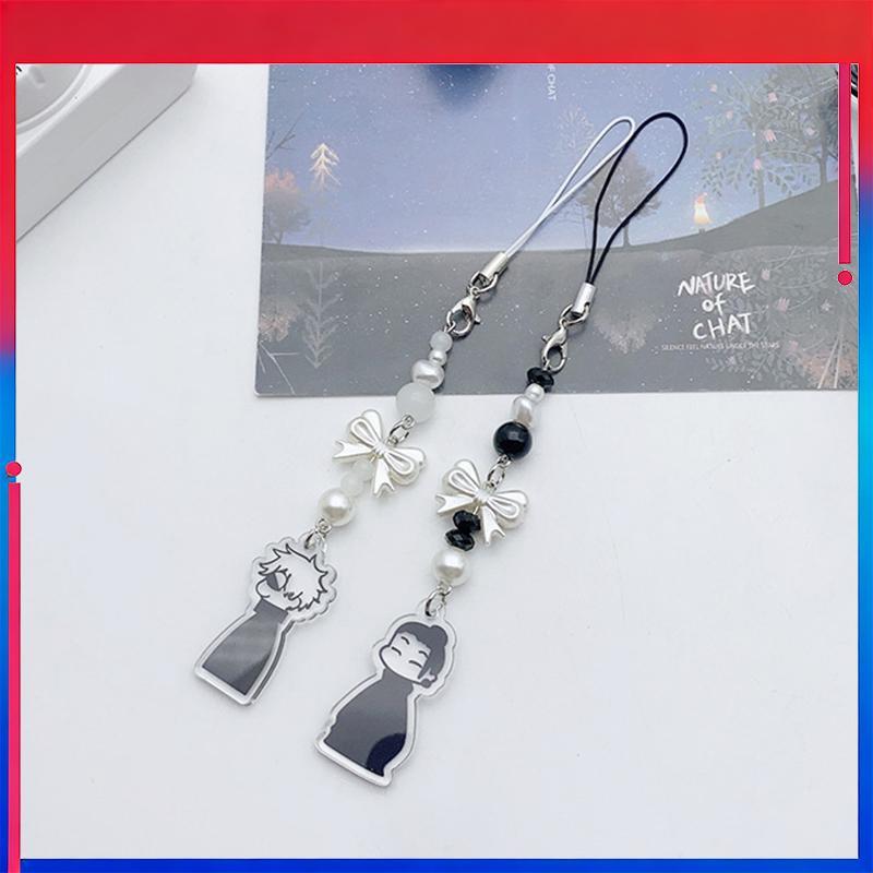 (ใหม่) อะนิเมะ Jujutsu พวงกุญแจคอสเพลย์ Geto Suguru Satoru Gojo จับคู่ JJK โทรศัพท์ Charm อุปกรณ์เสร