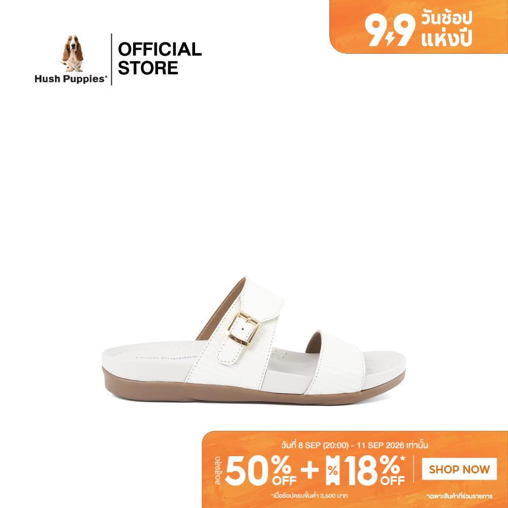 Hush Puppies รองเท้าผู้หญิง รุ่น HP KWSFB3136W - สีขาว (รองเท้าแตะหนังแท้แบบสวม)