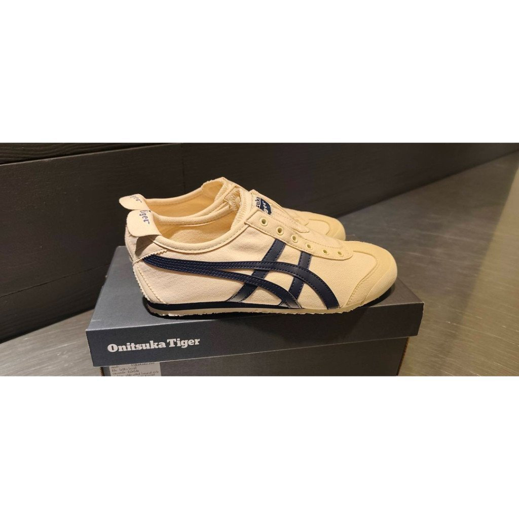 รองเท้า Onitsuka Tiger Slip-on Birch/Midnight Tiger # Mexico66 # รองเท้าลําลอง Onitsuka