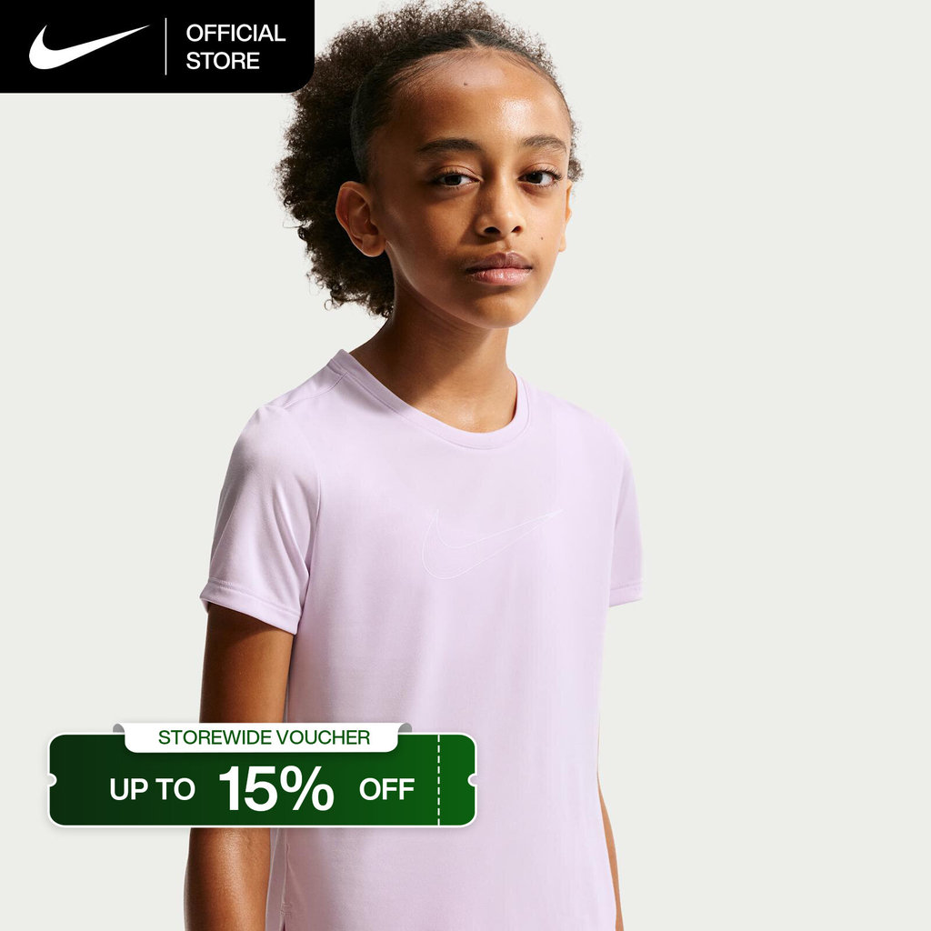 Nike Dri-FIT Big Kids' (Girls') One Short-Sleeve Training Top - Doll [DD7639-537]