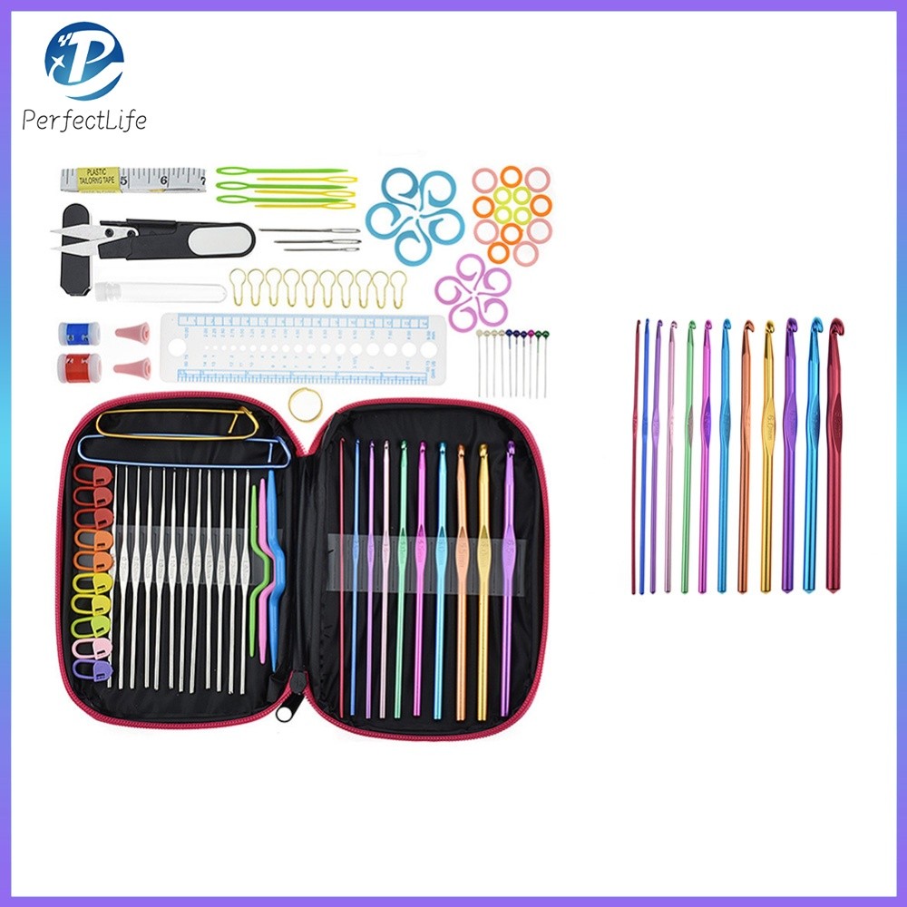 [จัดส่งในพื้นที่] Core Keyword Aluminium Crochet Hook Set สําหรับถักโครเชต์เริ่มต้นเพื่อผู้เชี่ยวชาญ