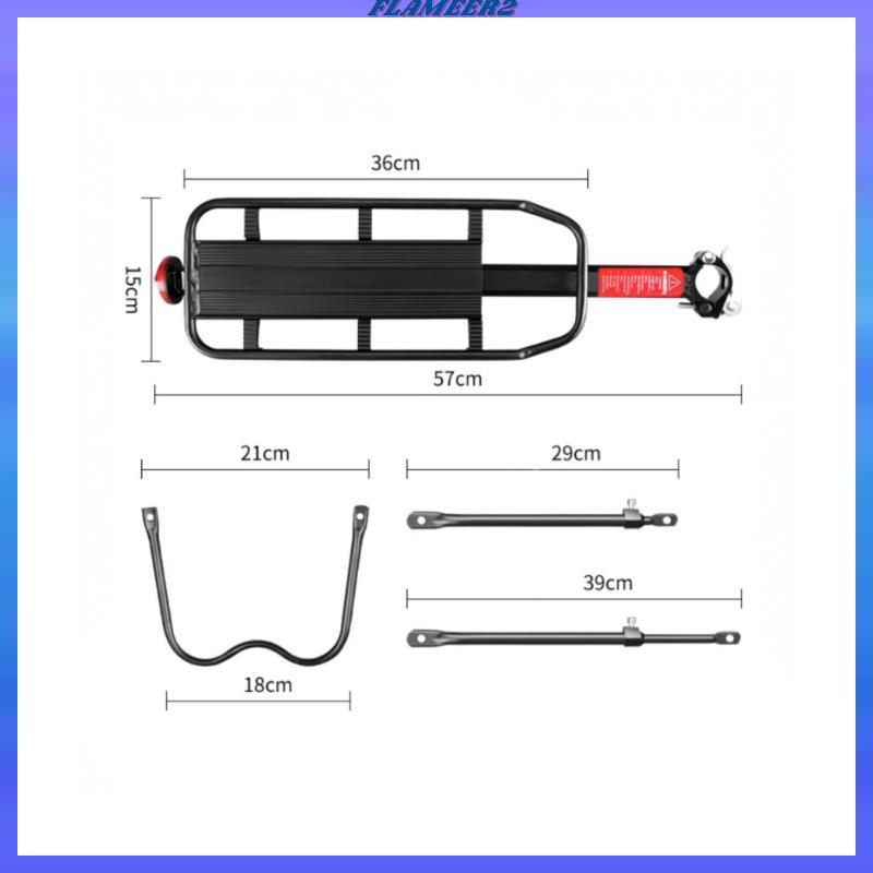 [Flameer2] Cycle Cargo Rack Quick Release Cycle Cargo Carrier กระเป๋าด้านหลังทรงกระบอกด้านข้าง Tubes