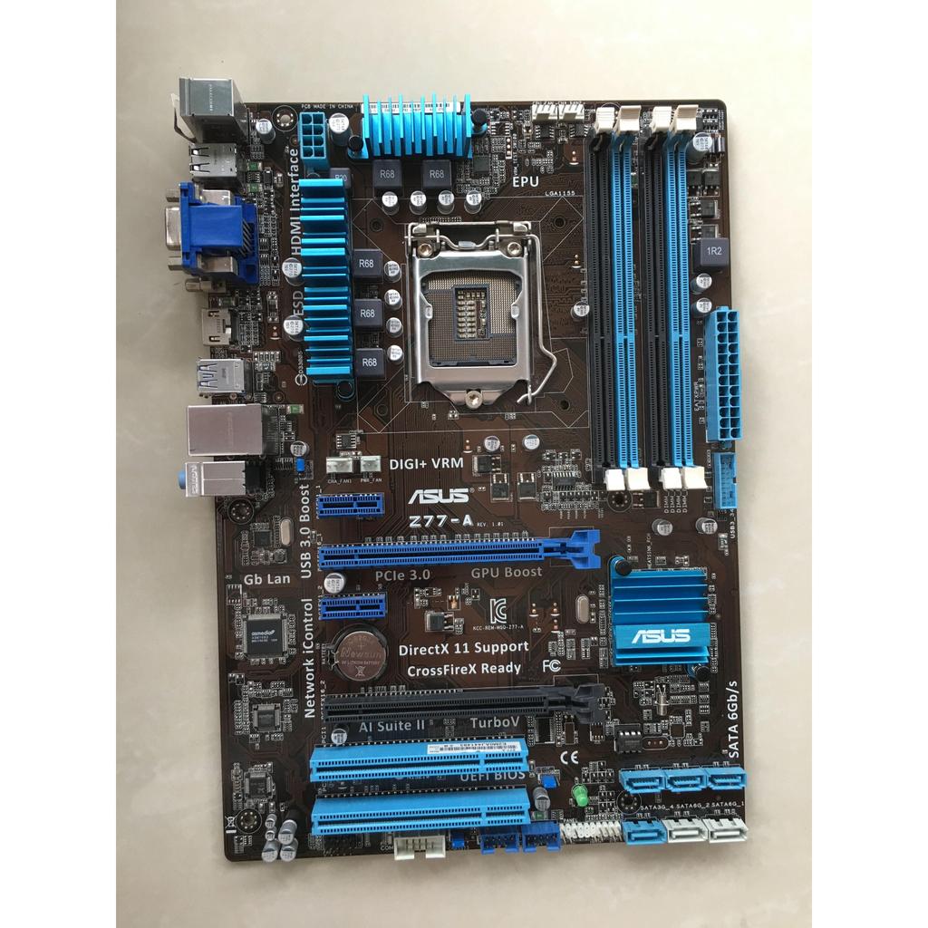 [มือที่สอง] Asus/Asus Z77-A Four Memory Slot บอร์ดขนาดใหญ่รองรับหน่วยความจํา DDR3 1155-Pin I73770K12