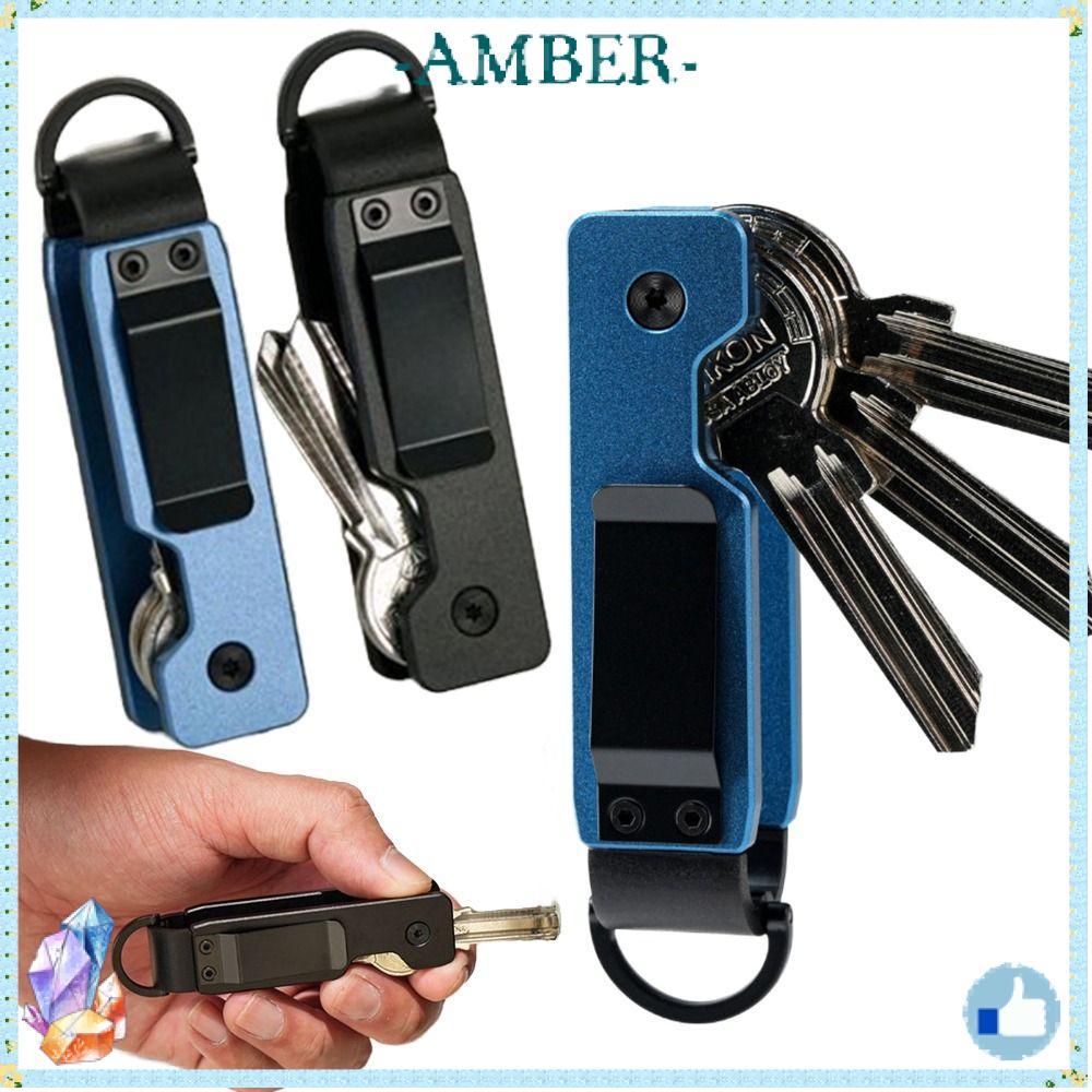 AMBER Key Organizer, Metal Holds 2-5 Keys Key Holder, Compact Minimalist Keys Bag Outdoor