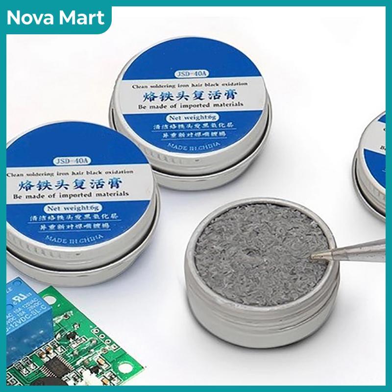 NOVA Mart หัวแร้งทำความสะอาดปลายน้ำยาทำความสะอาด, ปราศจากตะกั่ว6ก. เอาชั้นออกไซด์ออก