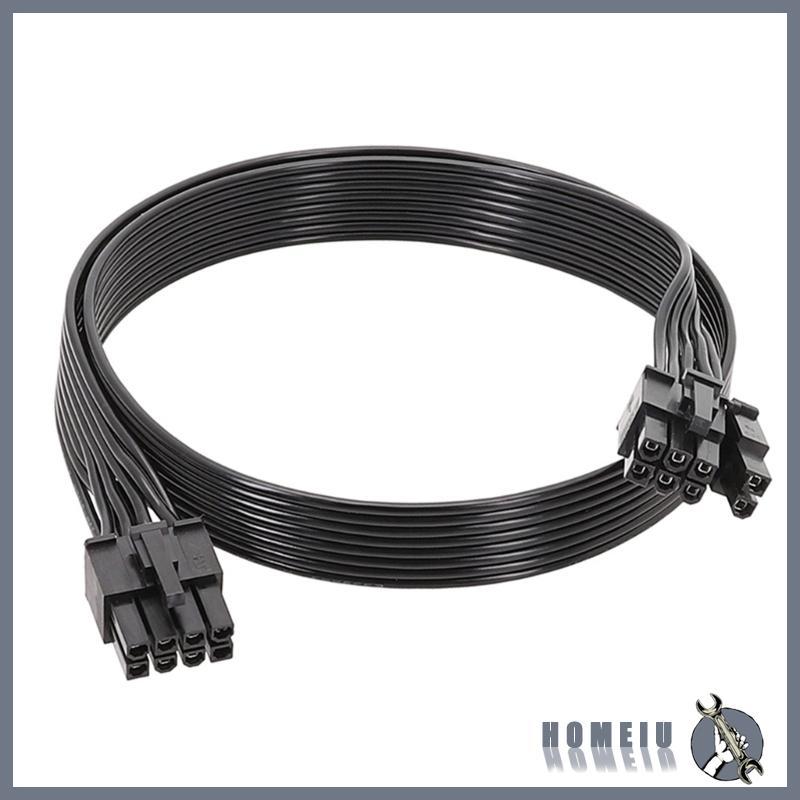 HOMEIU 8PIN ถึง 8PIN 6+2 สายไฟ 18AWG สําหรับ Corsair HX1200 HX1000 HX850 HX750 Modular Power Supplie
