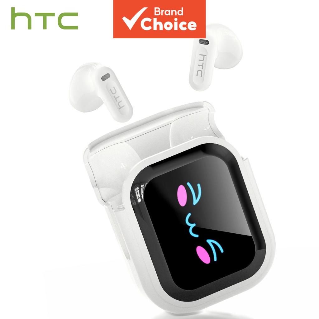 หูฟังไร้สาย HTC NE20 แบบ TWS หน้าจอสัมผัส LCD แปลเสียงด้วย AI ANC HiFi สเตอริโอ ENC ลดเสียงรบกวน กัน