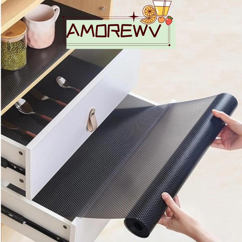 AMOR12WV แผ่นรองลิ้นชัก,Non-Adhesive Oil-proof Shelf Liners,ลื่นกันน้ํา EVA Closet Placemat Table Pa