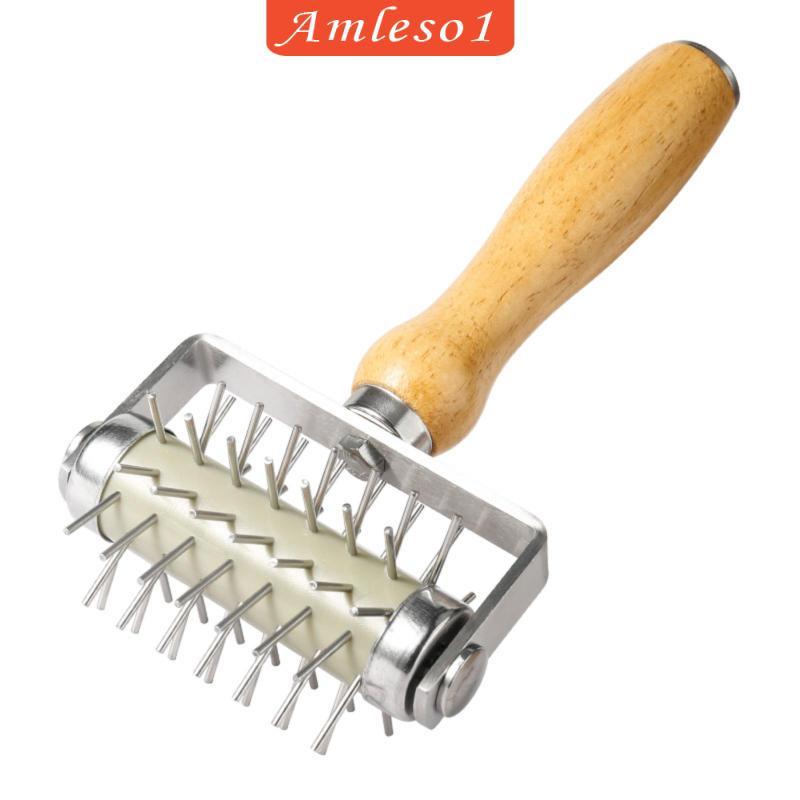 [Amleso1] Pastry Docker ด้ามไม้ Pointed Pastry Docker ด้ามจับถนัดมือกันสนิมสําหรับ Bakers, Home Baki