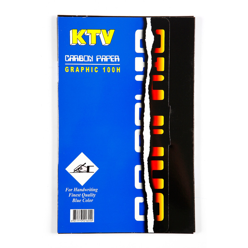 กระดาษคาร์บอน 21x33ซม. น้ำเงิน (100แผ่น) KTV Graphic