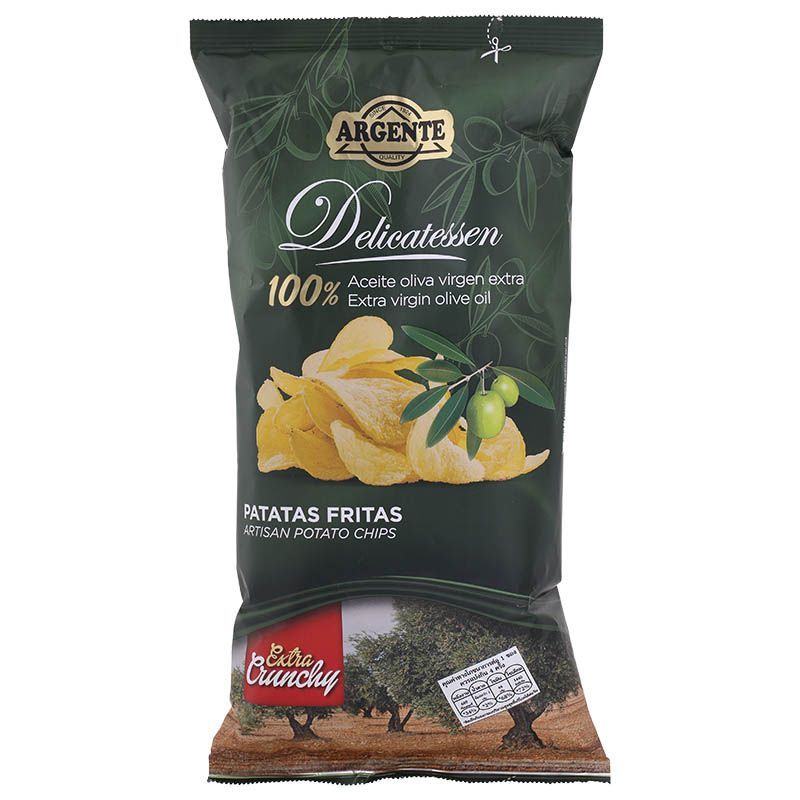 อาร์เจนเต้มันฝรั่งทอดกรอบในน้ำมันมะกอก 120กรัม Argente Delicatessen Atisan Potato Chips Extra Virgin