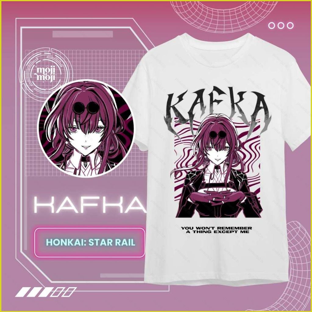 เสื้อยืด Kafka Honkai Star Rail ของขวัญสําหรับเกมเมอร์เสื้อเล่นเกมแขนสั้นด้านบน