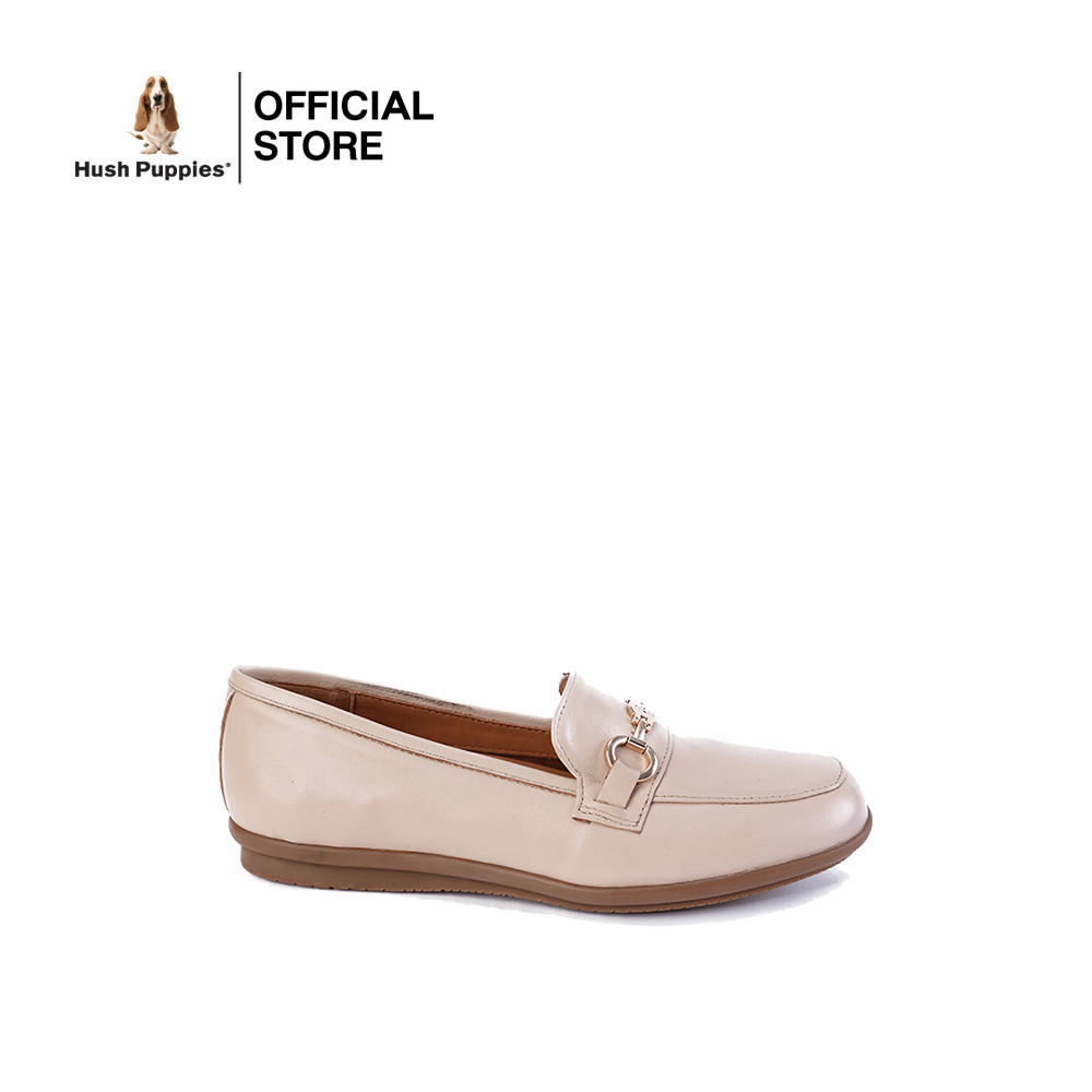 Hush Puppies รองเท้าผู้หญิง รุ่น HP 8WCFI1654C - สีเบจ (รองเท้าลำลองหนังแท้ แบบสวม)
